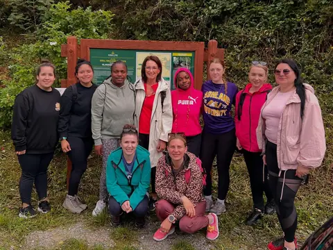 Women from the church on an outdoor walk
